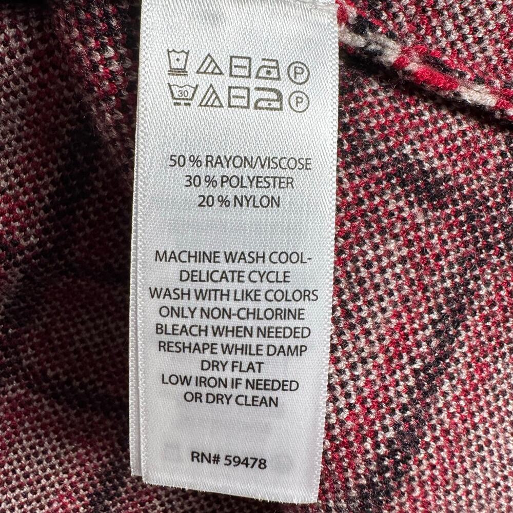 TAHARI Plaid Sweater Knit Shift Dress Beige Academia Old Money NWT Preppy Large - Picture 7 of 10